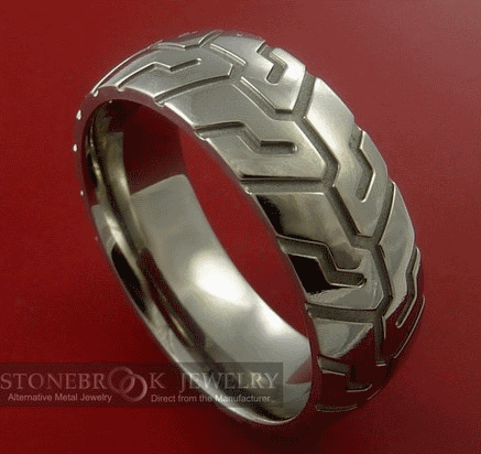 Титановое байкерское кольцо