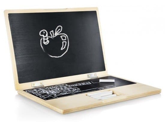 Детский деревянный ноутбук