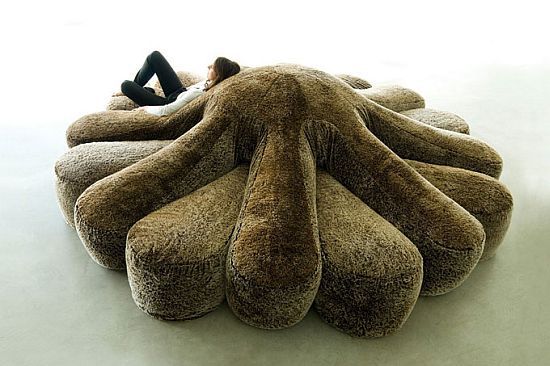 Octopus-shaped sofa