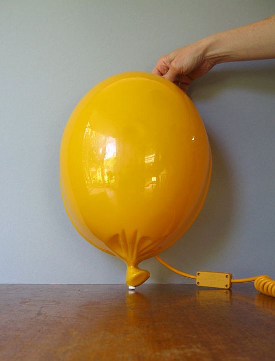 Yellow Plastic Balloon Lamp