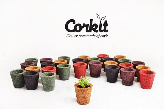 Corkit Natural Cork Flower Pots