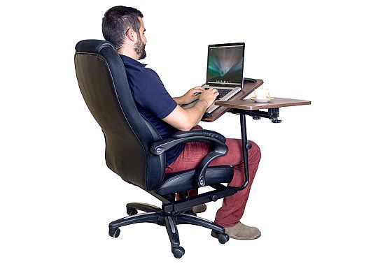 Office Chair with Integrated Laptop Desk