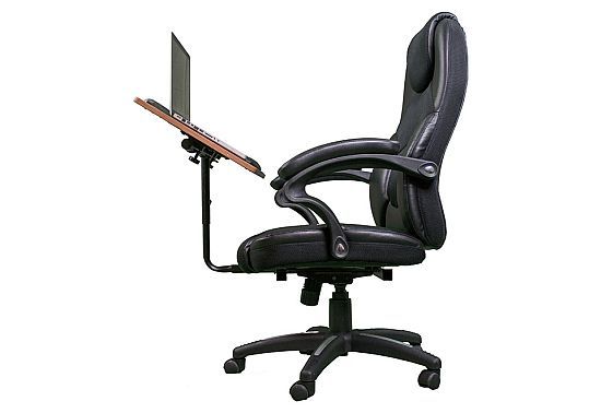 Office Chair with Integrated Laptop Desk