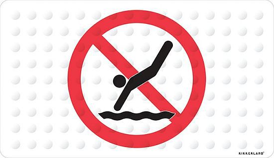 No Diving Rubber Bath Mat