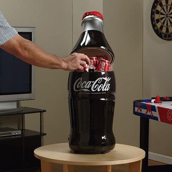 Retro Coca-Cola Bottle Fridge
