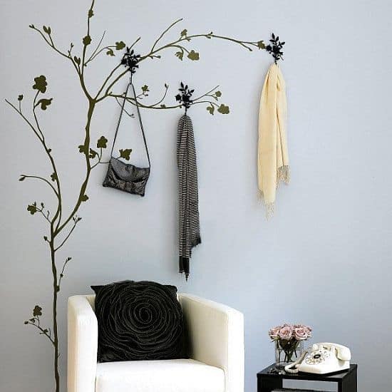 Tree Wall Decal with Hooks