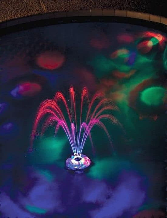The Floating Lighted Pool Fountain