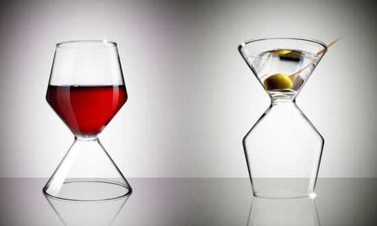 Half Martini Glass Half Wine Glass