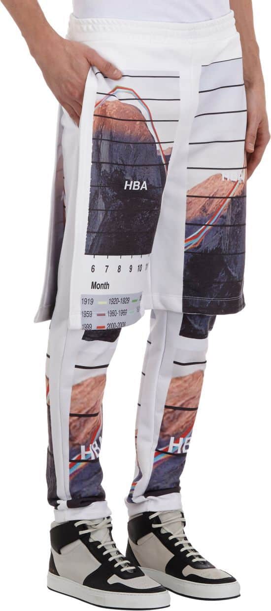 Graphic-Print Fleece Combo Pant-Shorts by Hood By Air