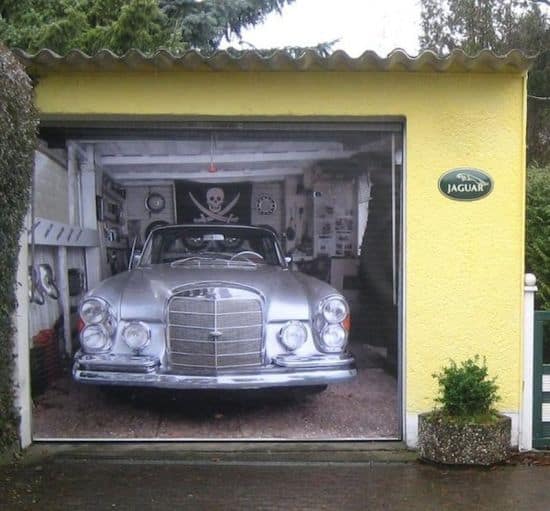 Mercedes Garage Door Mural