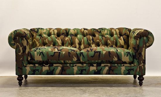 Camouflage Chesterfield Couch by CoCoCo Home