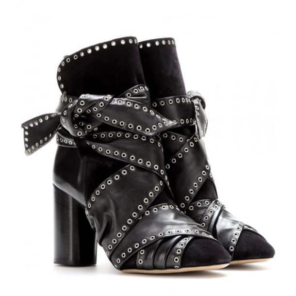Aubrey Leather Ankle Boots by Isabel Marant