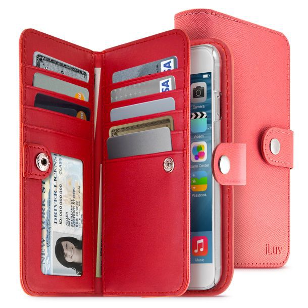 Jstyle Leather Wallet iPhone Case for iPhone 6 Plus
