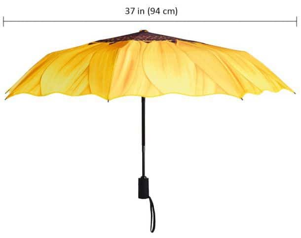 PLEMO Sunflower Automatic Folding Travel Umbrella
