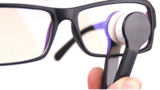 SUNGLASSES CLEANER microfiber brush plastic eye glasses cleaner