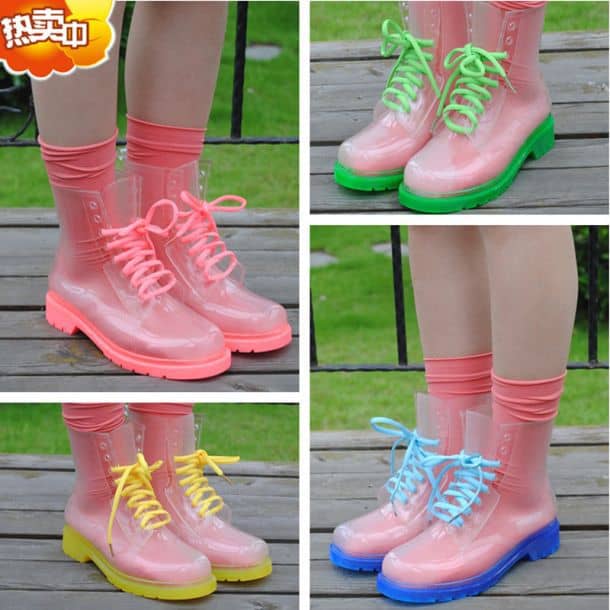 Women's Shoes Round Toe Flat Heel Rain Boots