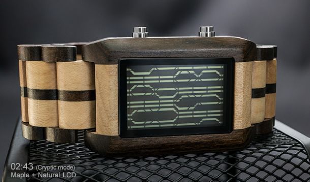 Kisai Online Wood LCD Watch