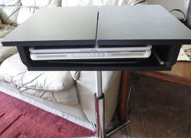 Techni Mobili SIB006-GPH06, Foldable Table Laptop Cart