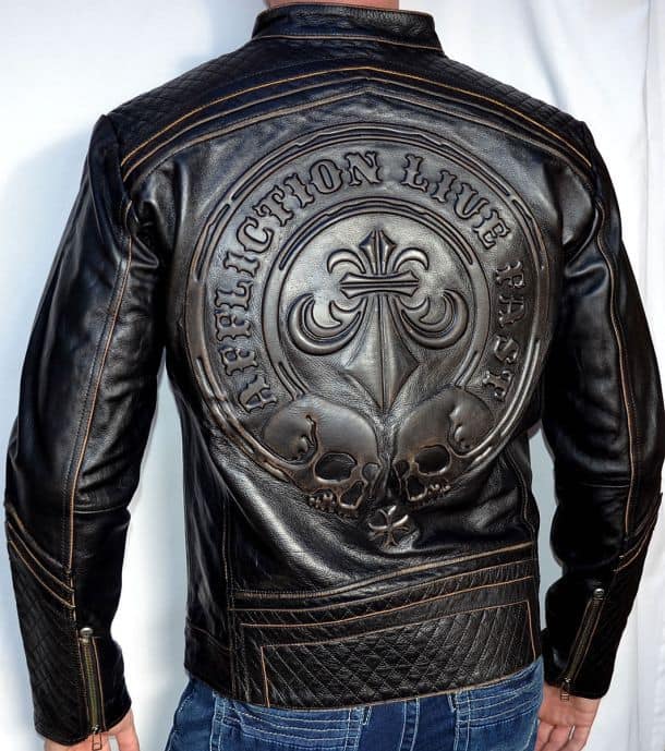 Affliction Black Premium - LEMMY - Men's Leather Biker Jacket