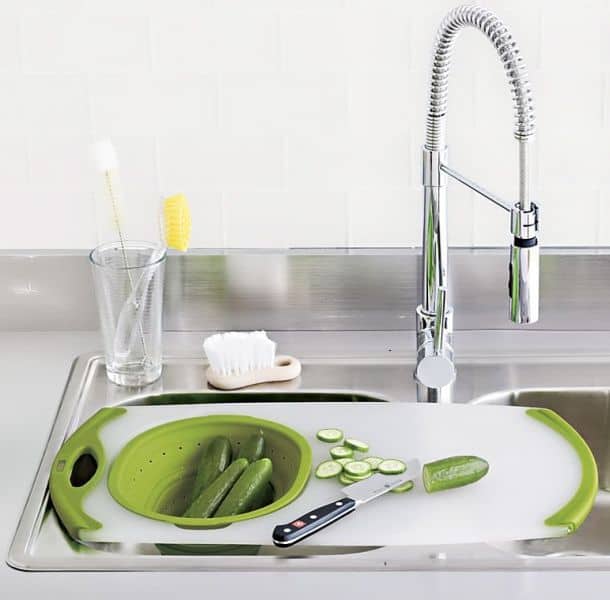 Over-the-Sink Strainer Board Silicone Strainer