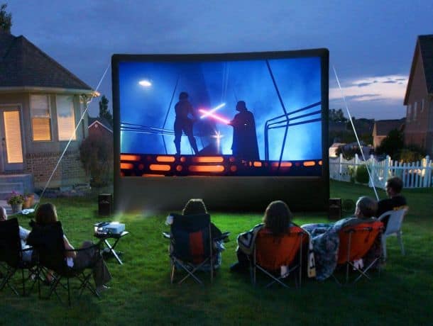 CineBox Home 16' x 9' Backyard Theater Projection System