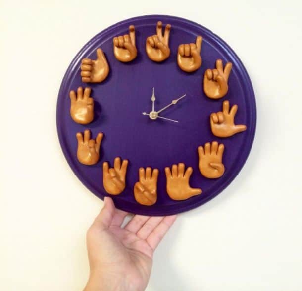 Sign Language Wall Clock