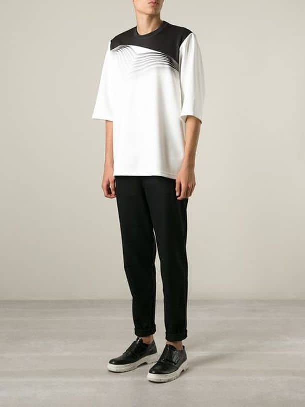 Confused Pages Oversized Black & White T-Shirt by Christopher Kane