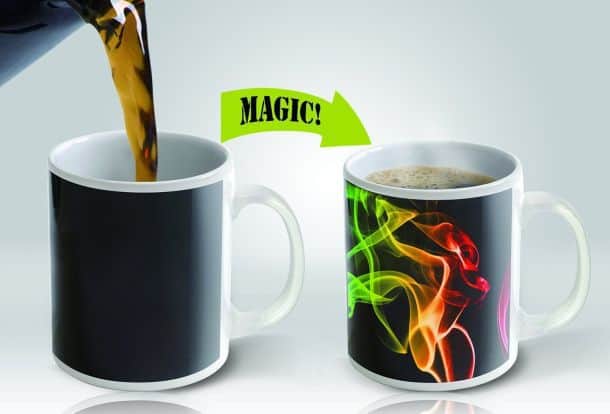 Magic Mug . Amazing New Heat Sensitive Color Changing Coffee Mug