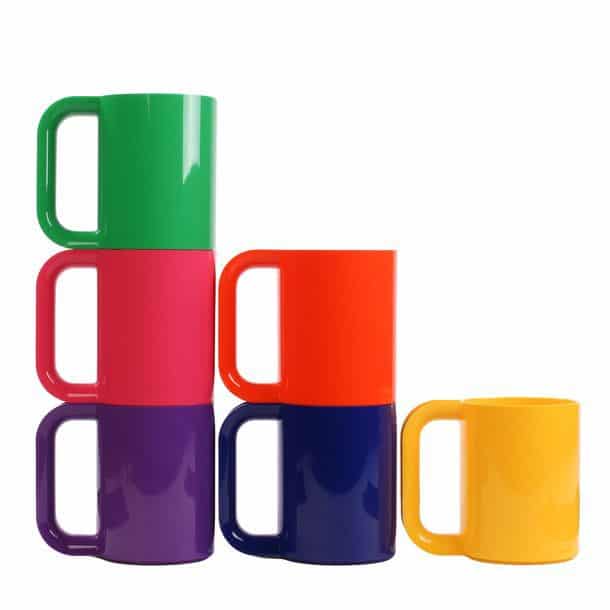 Mug Rainbow Set Of 6 by Lella & Massimo Vignelli