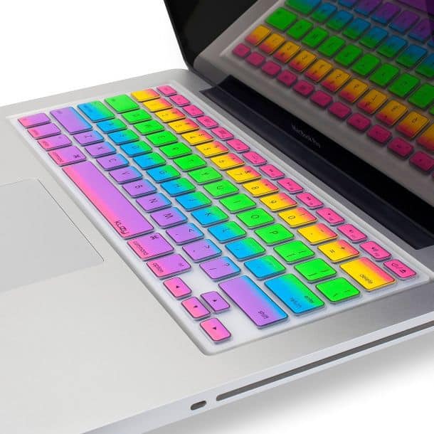 Радужная силиконовая накладка на клавиатуру для MacBook