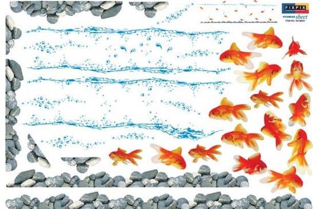 Настенный декоративный стикер «Золотая рыбка»