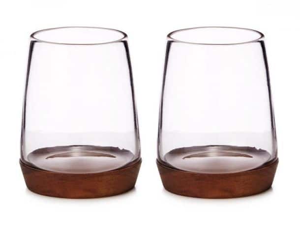 Дизайнерские винные бокалы с подстаканниками-костерами