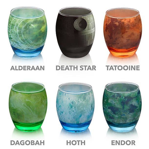 Набор стаканов в виде планет из Звездных Войн