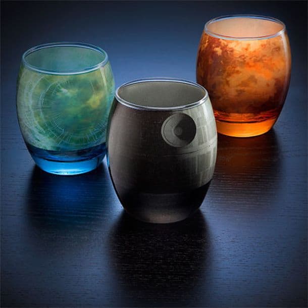 Набор стаканов в виде планет из Звездных Войн