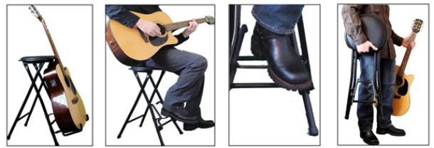 Раскладной стул с подставкой для гитары