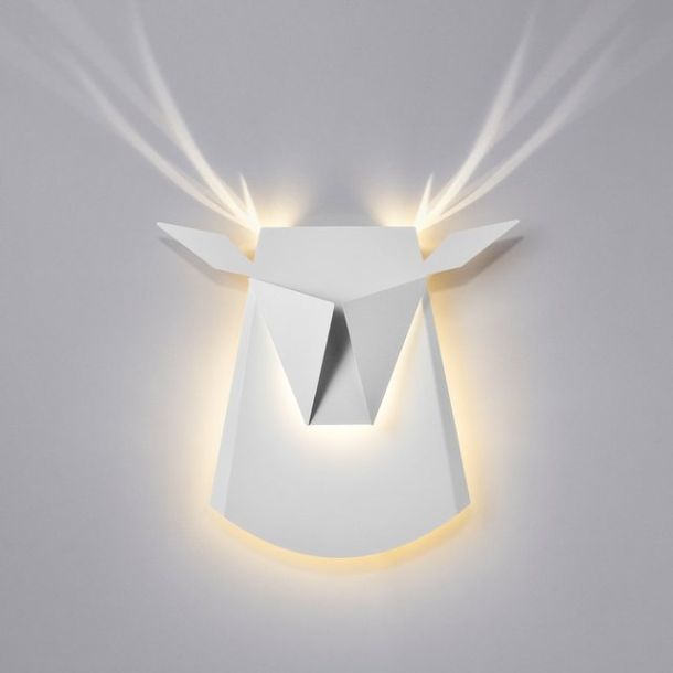 Декоративный светодиодный светильник «Голова оленя»