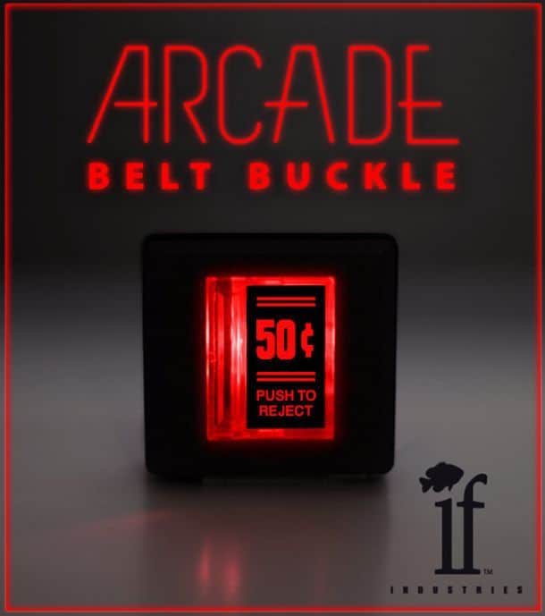 Светящаяся пряжка для пояса Arcade Coin Slot