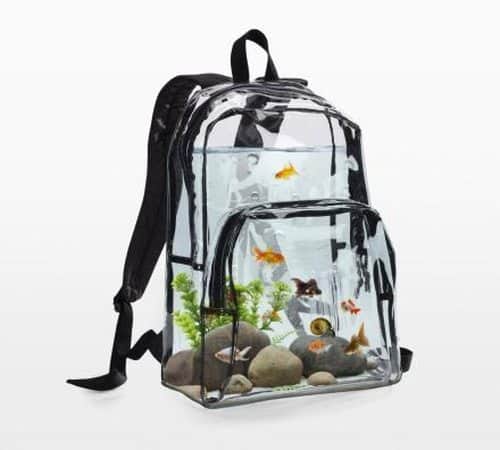 Прозрачный рюкзак-аквариум