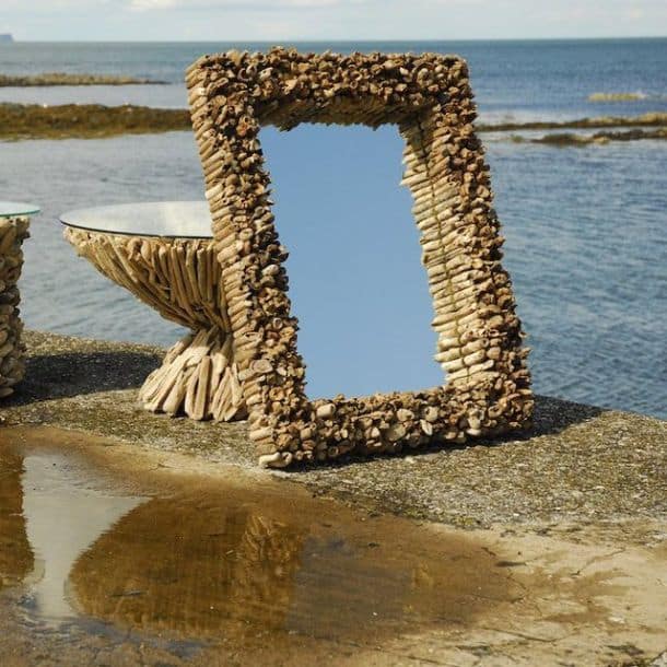 Зеркало с рамкой из прибрежных коряг Driftwood