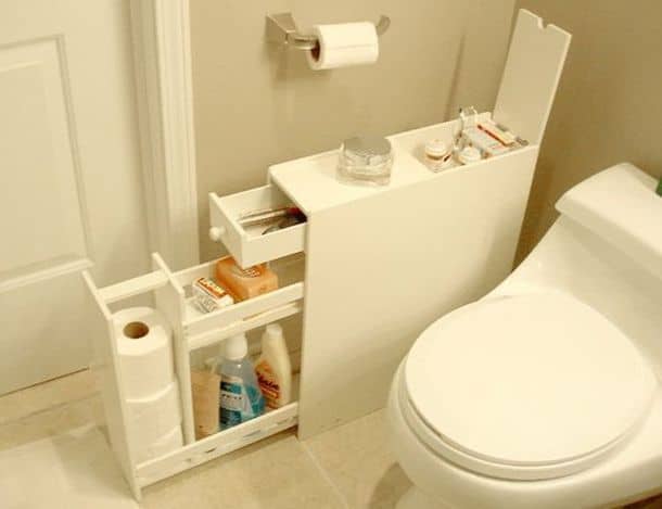 Компактный шкафчик для ванных комнат и туалетов