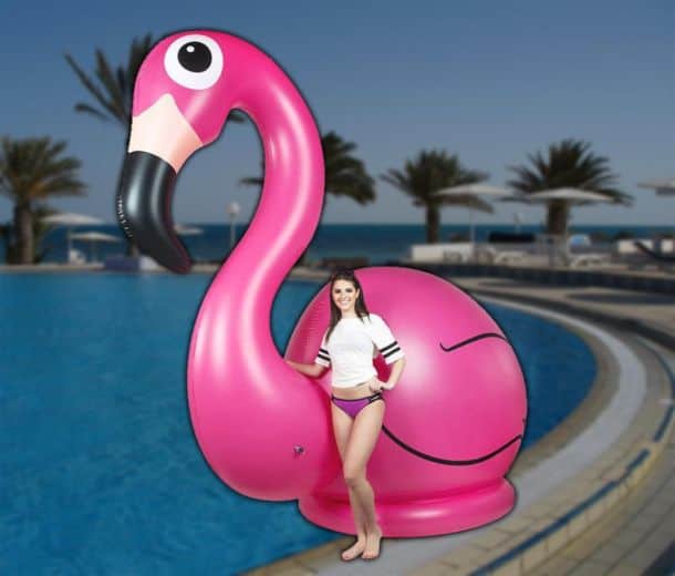 Надувная птица фламинго для бассейна