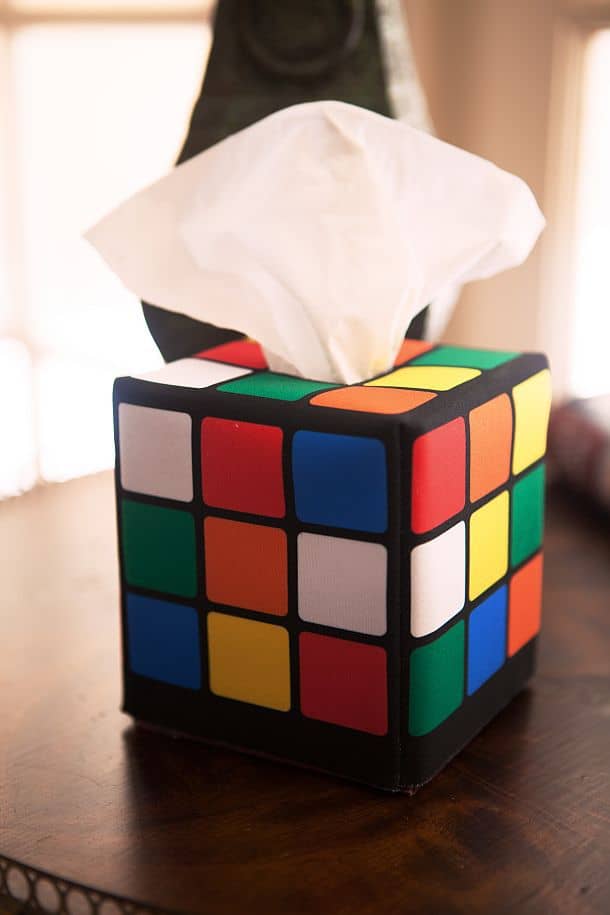 Чехол для коробок с салфетками в виде кубика Рубика