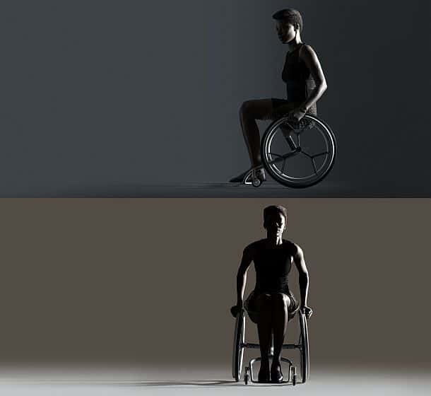 Анатомическая инвалидная коляска GO, распечатанная на 3D принтере