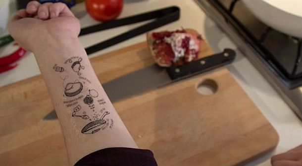 Временные татуировки I Tradizionali в виде рецептов итальянской кухни