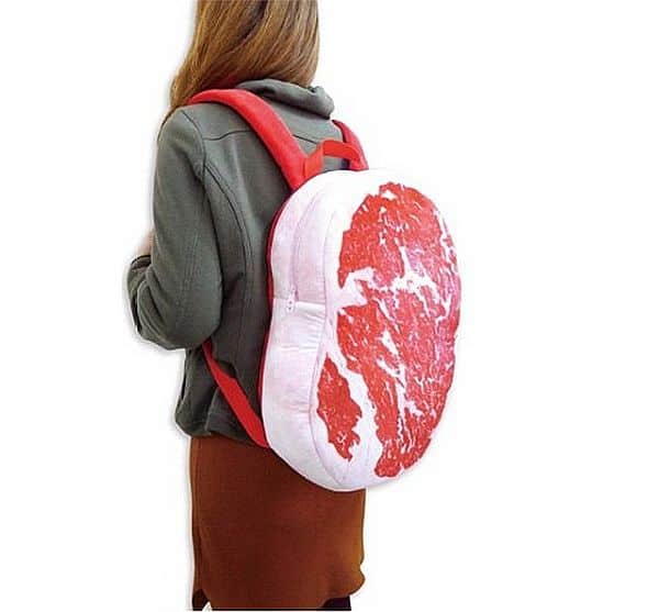 Рюкзак с мясным принтом