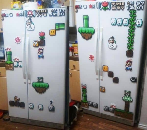 Магниты на холодильник в виде блоков классической игры про Марио