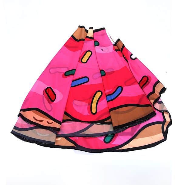 Круглое пляжное полотенце-подстилка в виде пончика доната