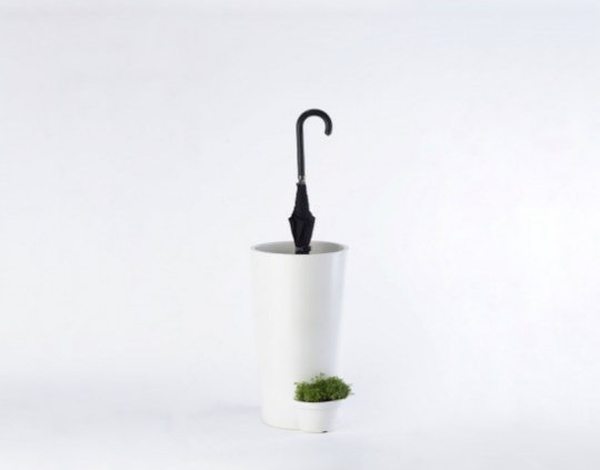 Ваза для зонтов с секцией для выращивания растений