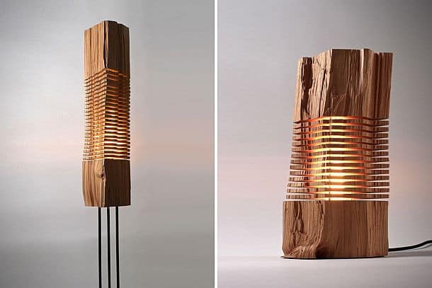 Деревянные лампы Split Grain от Пола Фоклера