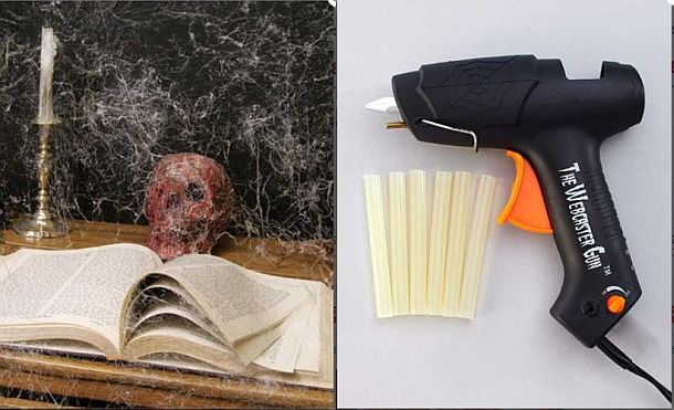 Пистолет для создания декоративной паутины Webcaster Gun для Хэллоуина